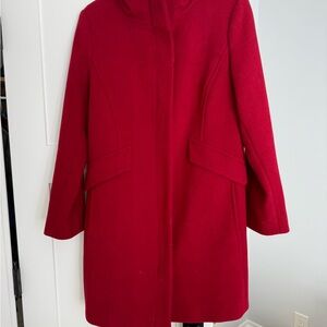 Cole Haan Vibrant Red Pea Coat